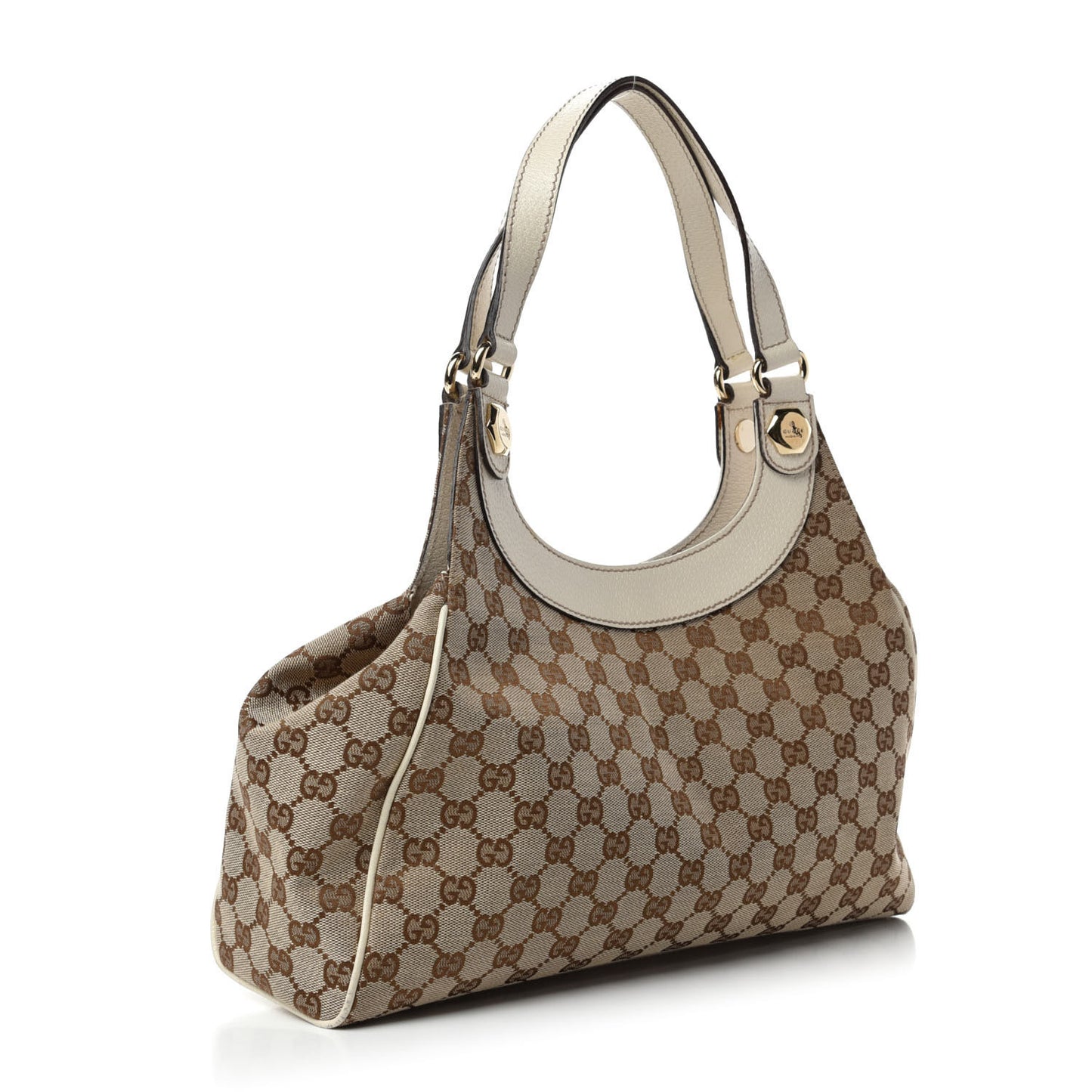 Monogram Medium Charmy Shoulder Bag Off White