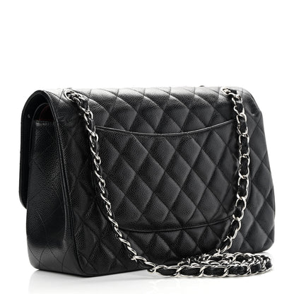 Chanel Caviar Quilted Jumbo Double Flap Black 3 of 13