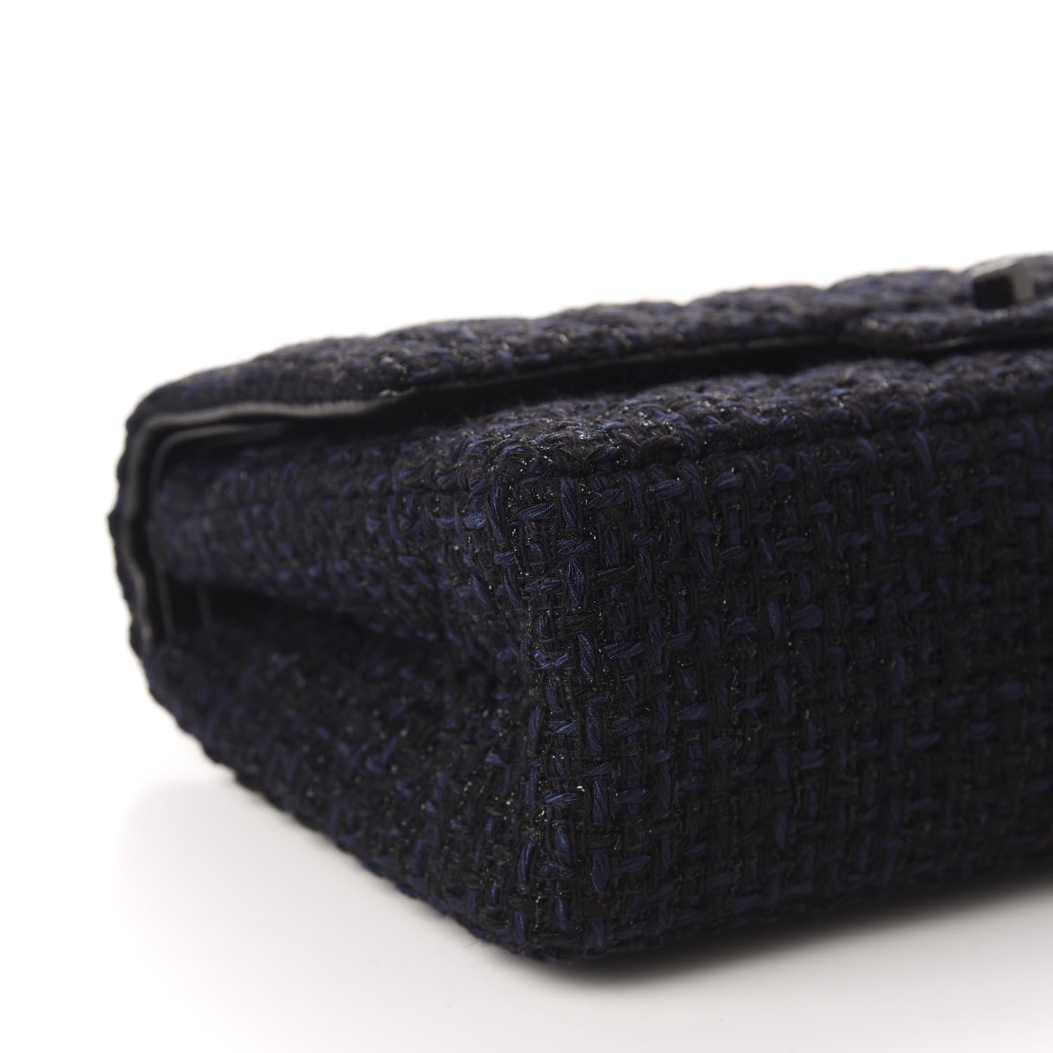 Chanel Metallic Tweed Quilted 2.55 Reissue 226 Flap Navy Blue 6 of 11