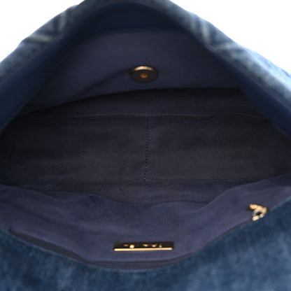 Chanel Denim Quilted Large Chanel 19 Flap Blue 5 of 10