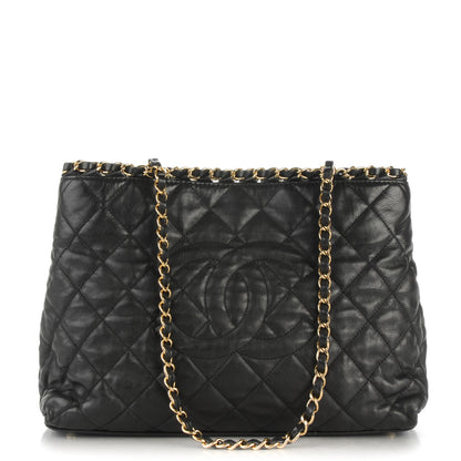 Chanel Calfskin Quilted Small Chain Me Tote Black 1 of 8