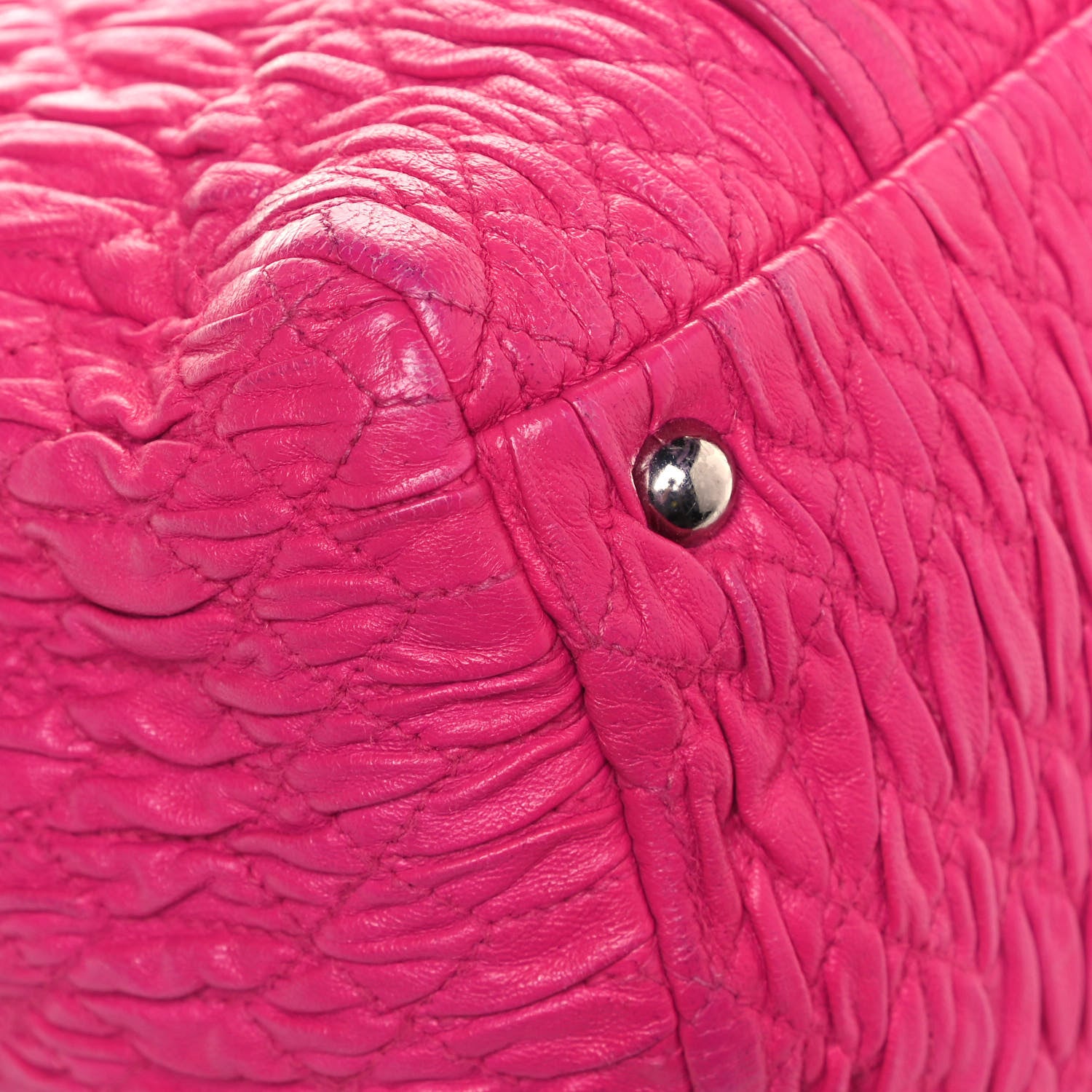 Miu Miu Nappa Matelasse Shoulder Bag Fuxia 10 of 13