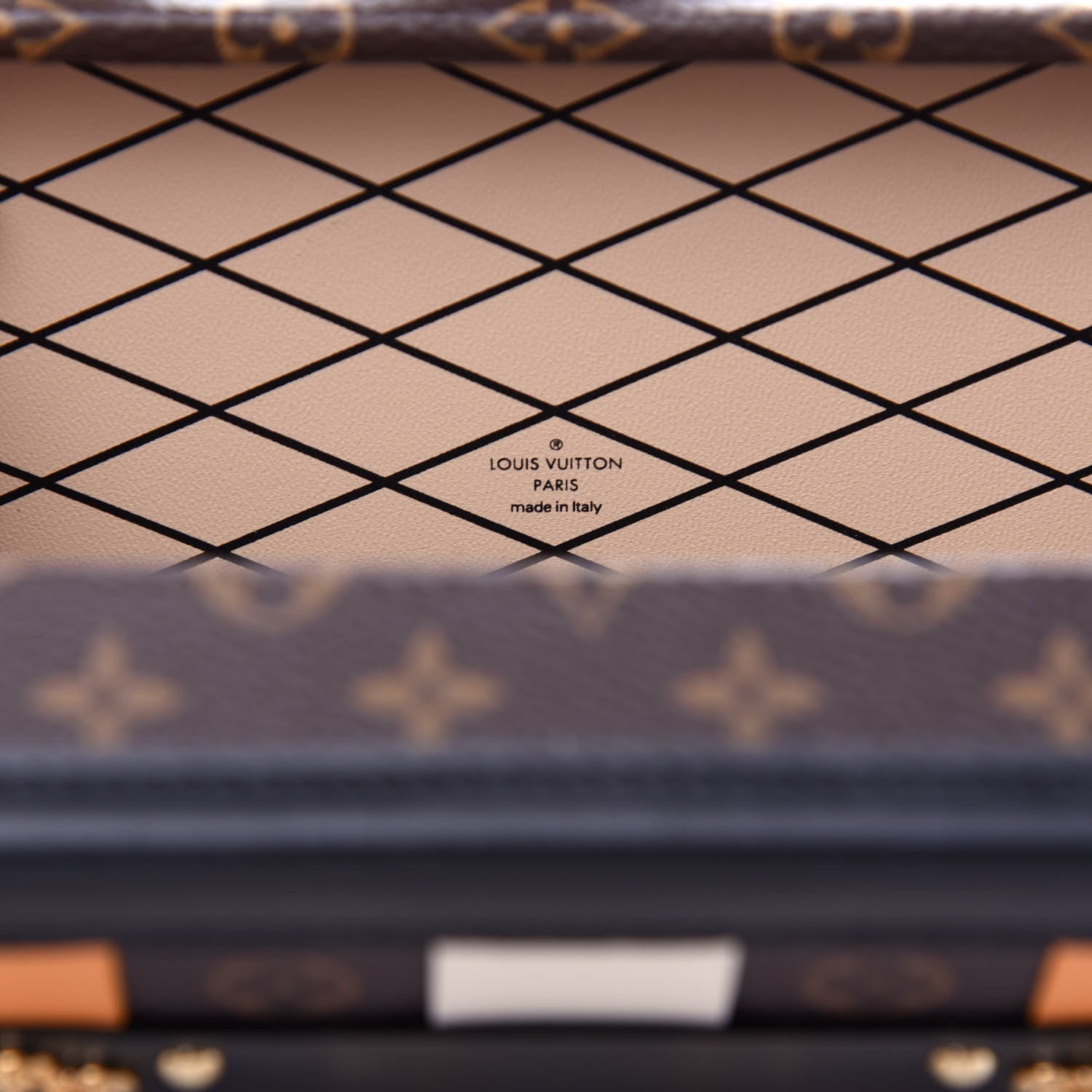 Louis Vuitton Monogram Tressage Petite Malle Beige White Orange 6 of 10