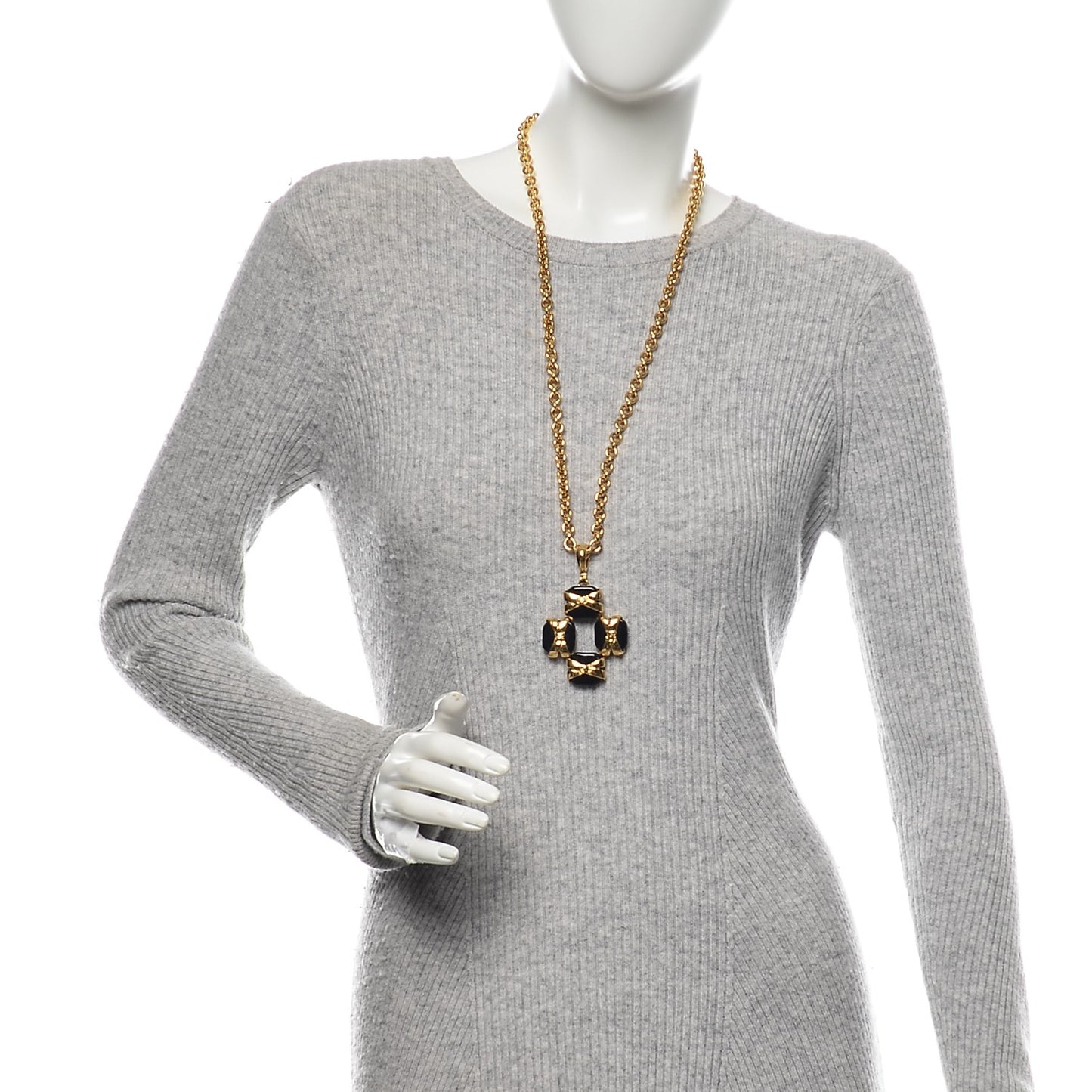 CC Necklace Gold Black