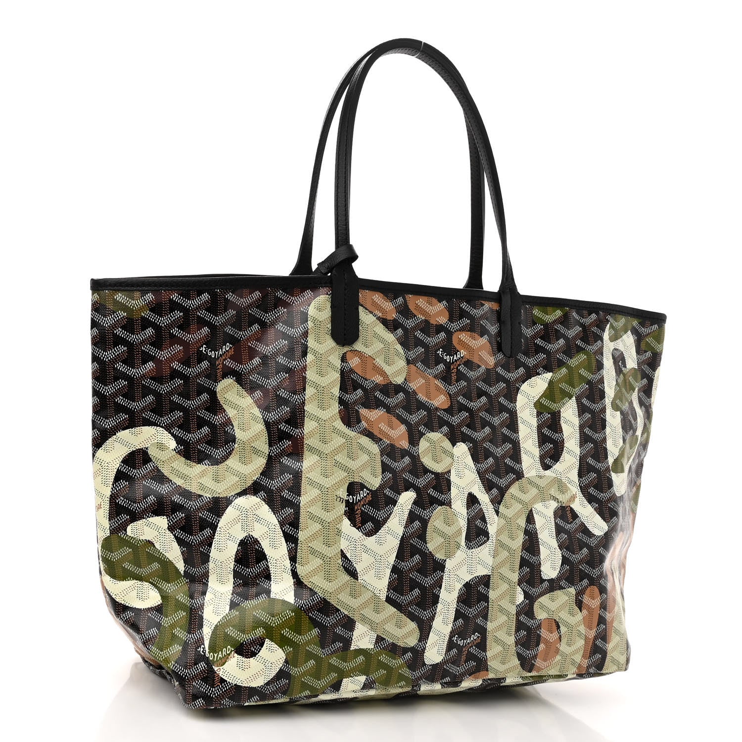 Goyard Goyardine Saint Louis Lettres Camouflage PM Black Green 4 of 11
