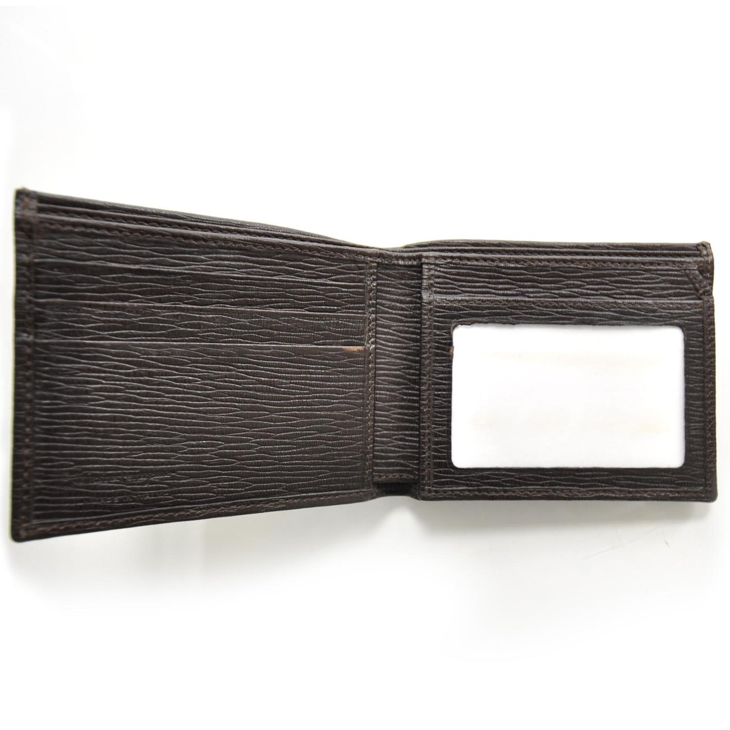 SALVATOREFERRAGAMOMensStampedCalfskinRevivalBi-FoldWalletBrown