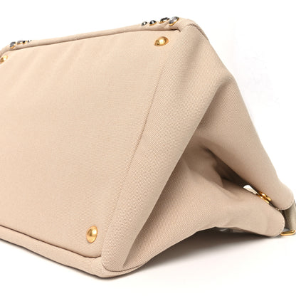 Prada Canapa Crystal Studded Tote Corda 9 of 9