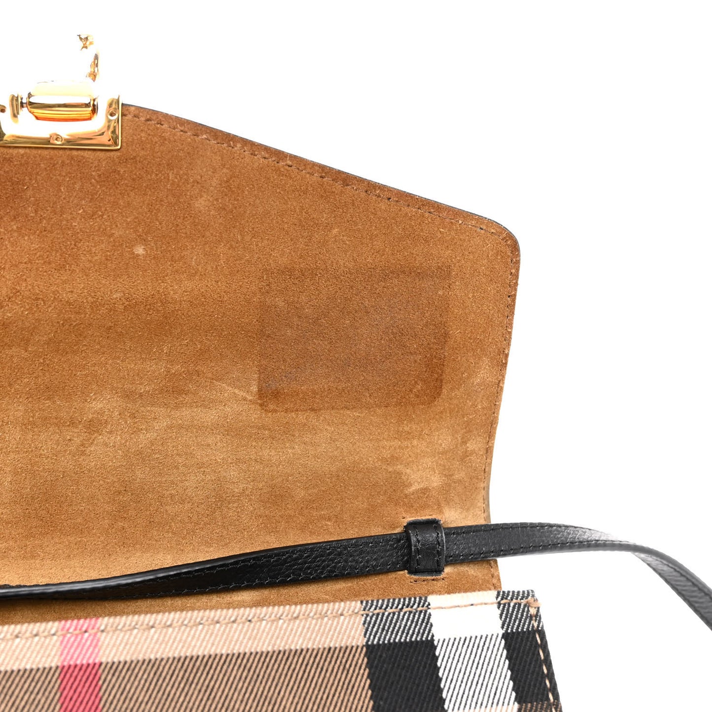 Derby Calfskin House Check Small Macken Crossbody Bag Black