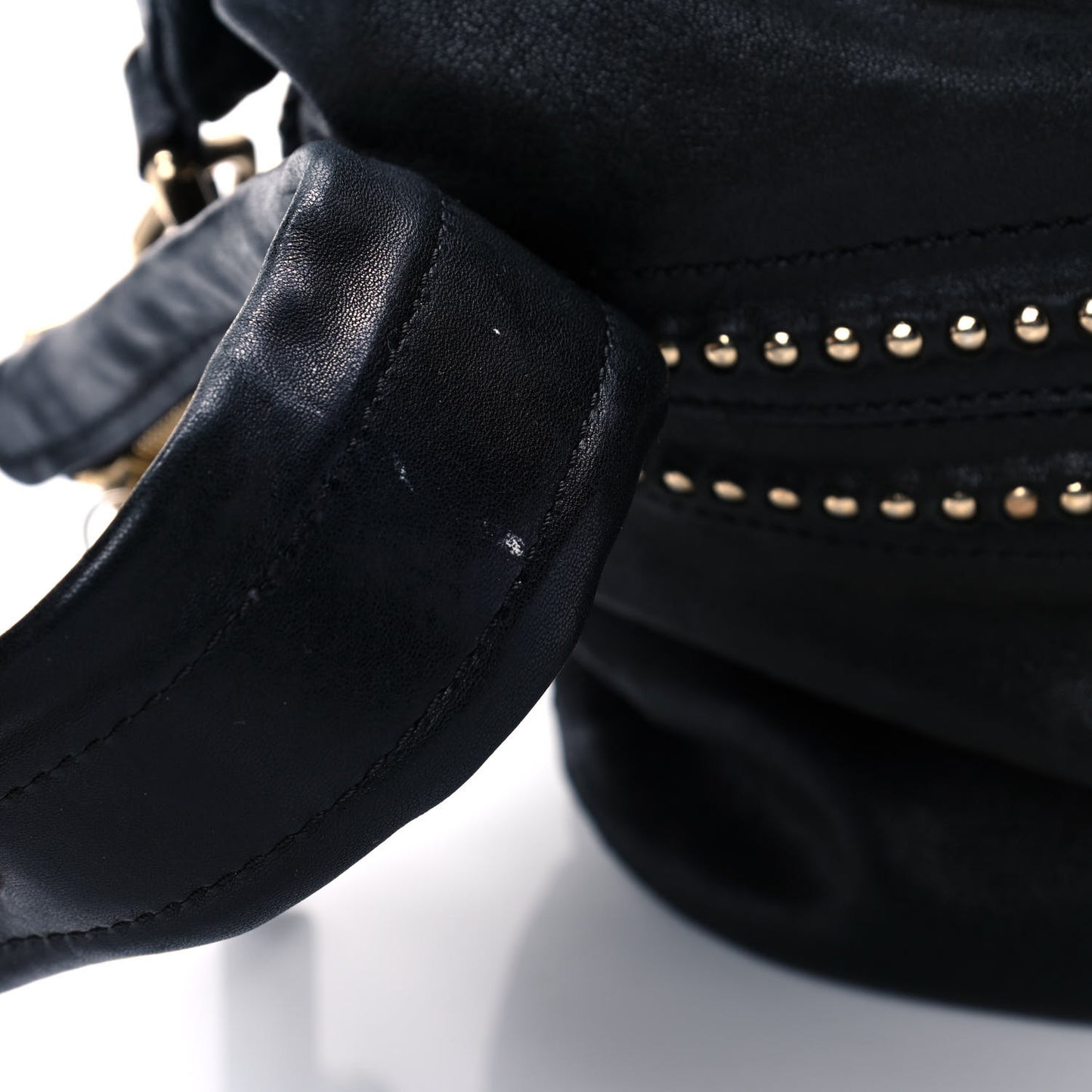 Lambskin Studded Medium Nightingale Black