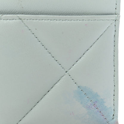 Chanel Lambskin Quilted Chanel 19 Card Holder Light Blue 12 of 13