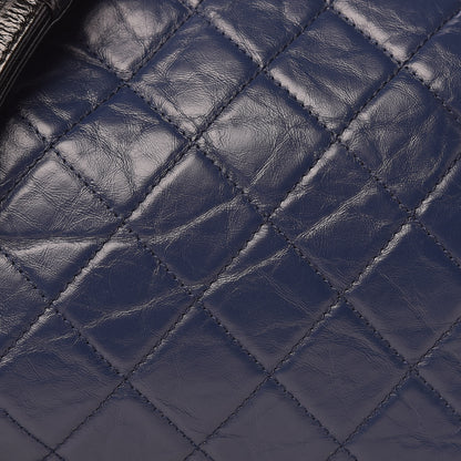 Chanel Aged Calfskin Quilted Large Gabrielle Hobo Navy Black 12 of 17