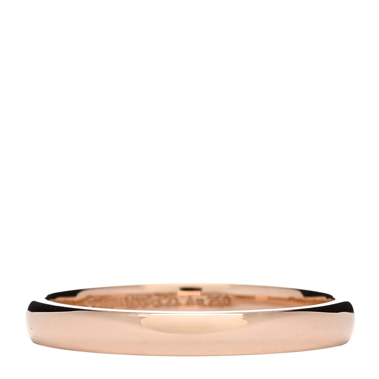 Tiffany 18K Rose Gold 3mm Classic Wedding Band Ring 57 8 1 of 4