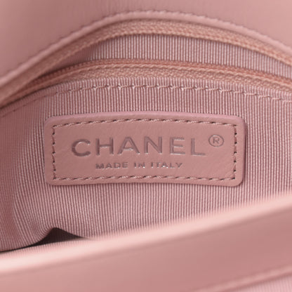 Chanel Calfskin Studded Chevron Quilted Flap Pink 6 of 13