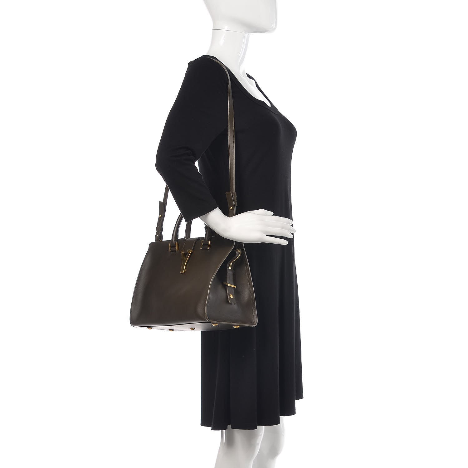 Saint Laurent Calfskin Small Classic Y Cabas Mousse 3 of 13