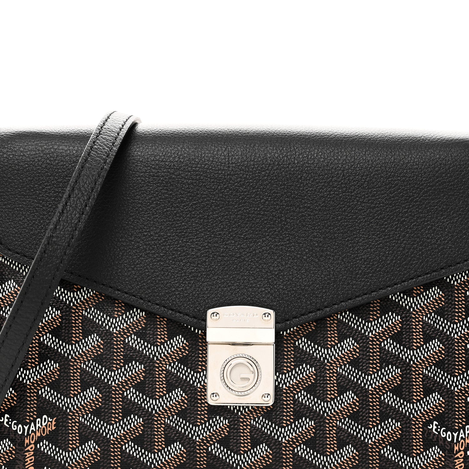 Goyard Goyardine Calfskin Chypre Wallet Pouch Black 7 of 9
