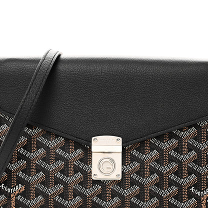 Goyard Goyardine Calfskin Chypre Wallet Pouch Black 7 of 9