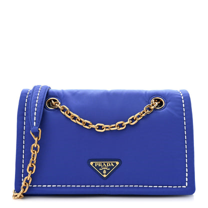 Prada Nylon Tessuto Chain Shoulder Bag Indaco 1 of 10
