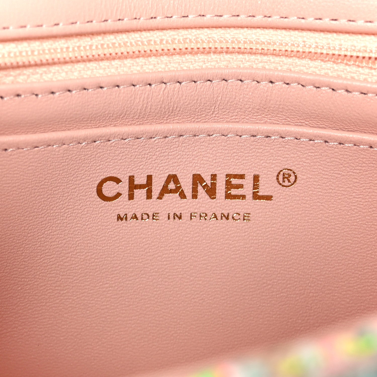 Chanel Tweed Quilted Mini Rectangular Flap Pink Green Orange Purple 6 of 13