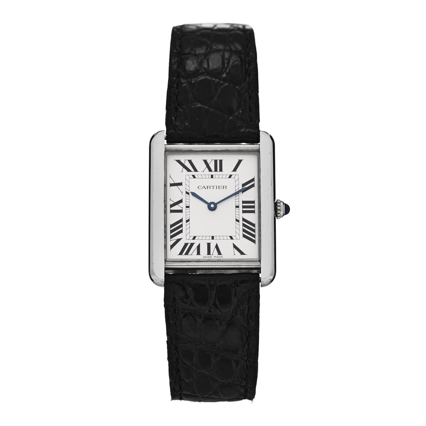 Stainless Steel Alligator 27mm Tank Solo Quartz Watch