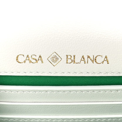 Bulgari X CASABLANCA Calfskin Serpenti Forever Apres Vertical Pochette Tennis Green White 7 of 10