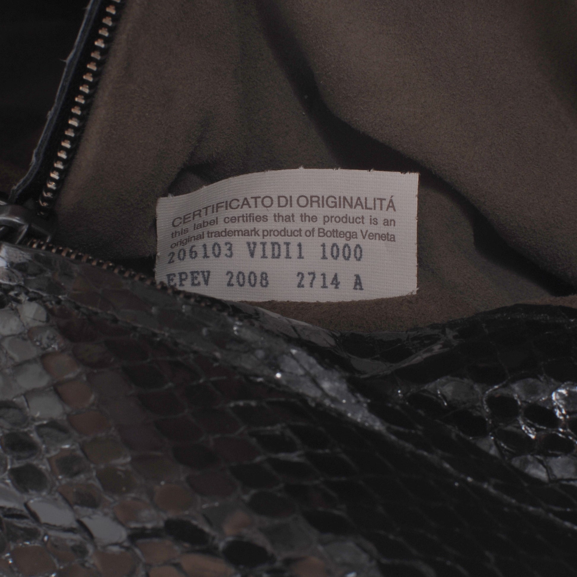 Bottega Veneta Leather Ayers Snakeskin Trim Origami Tote Nero Black 7 of 8