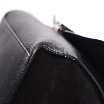 Celine Drummed Calfskin Suede Large Trapeze Black 12 of 14