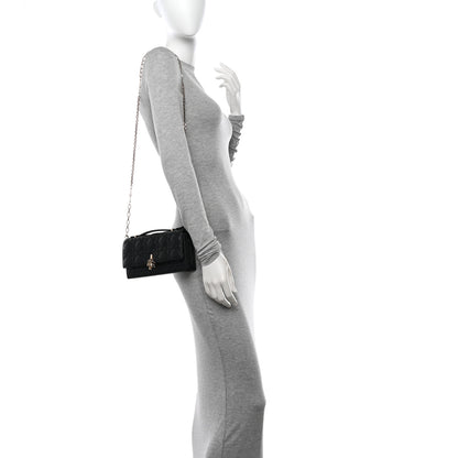 Christian Dior Lambskin Lady Dior Top Handle Clutch Black 2 of 11