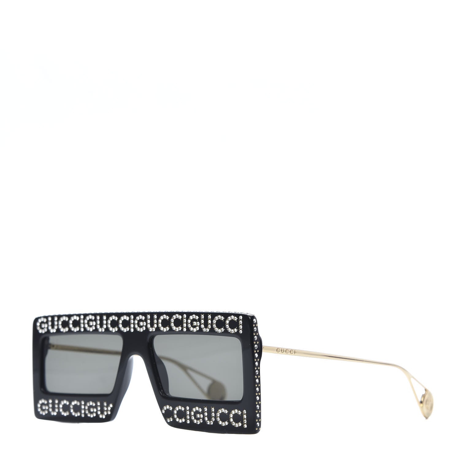 Gucci Acetate Crystal Mask-Frame Sunglasses GG0431S Black 1 of 8