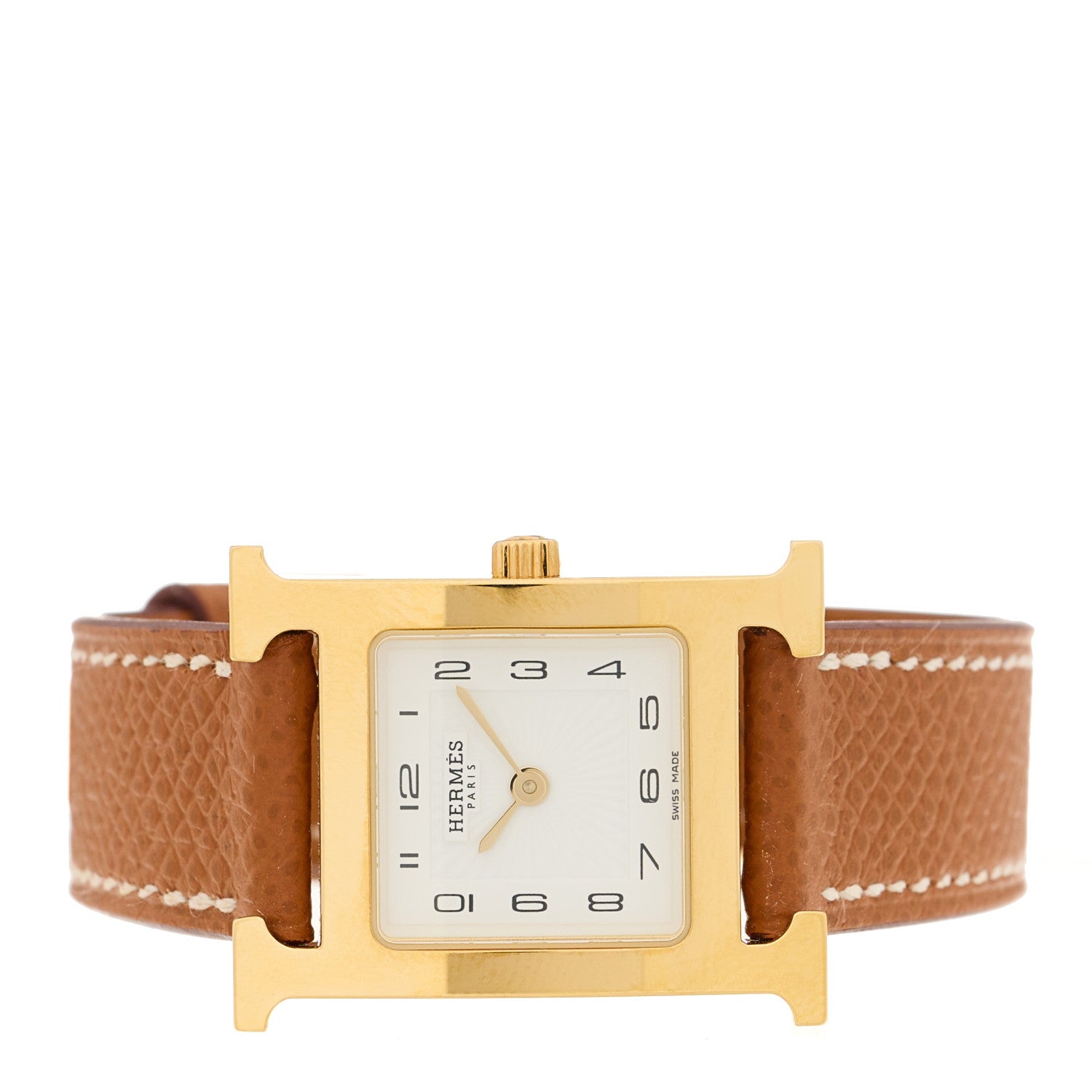 Hermes Stainless Steel Epsom 17.2mm Heure H Hour Quartz Watch Gold 2 of 5