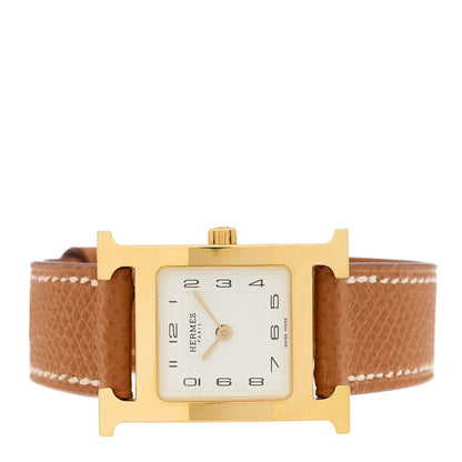 Hermes Stainless Steel Epsom 17.2mm Heure H Hour Quartz Watch Gold 2 of 5