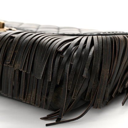 Chanel Metallic Calfskin Quilted Large Into The Fringe Flap Black 10 of 11