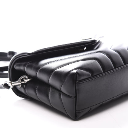 Saint Laurent Calfskin Y Quilted Monogram Toy Loulou Crossbody Bag Black 8 of 11