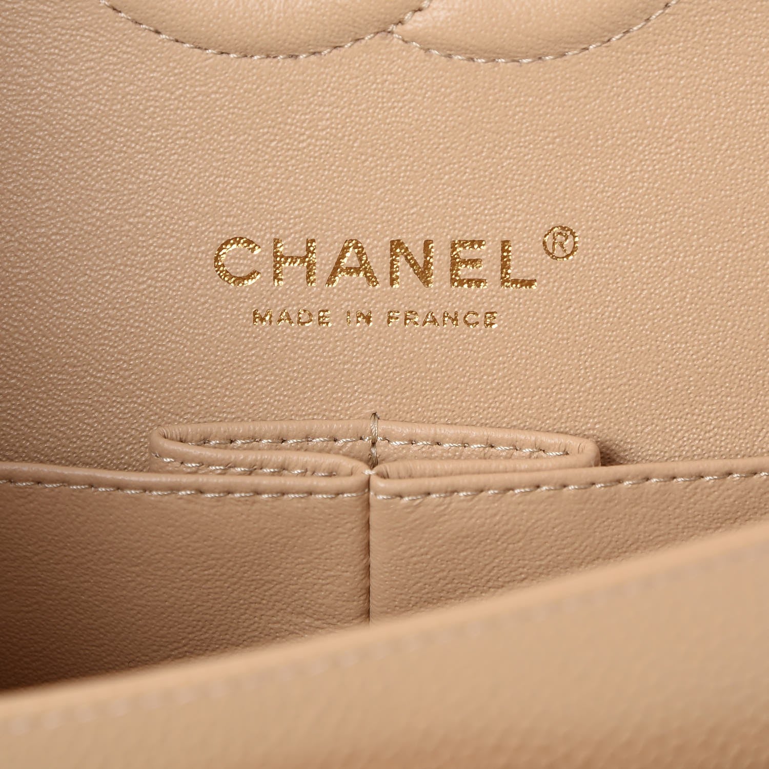 Chanel Caviar Quilted Medium Double Flap Beige Clair 7 of 8