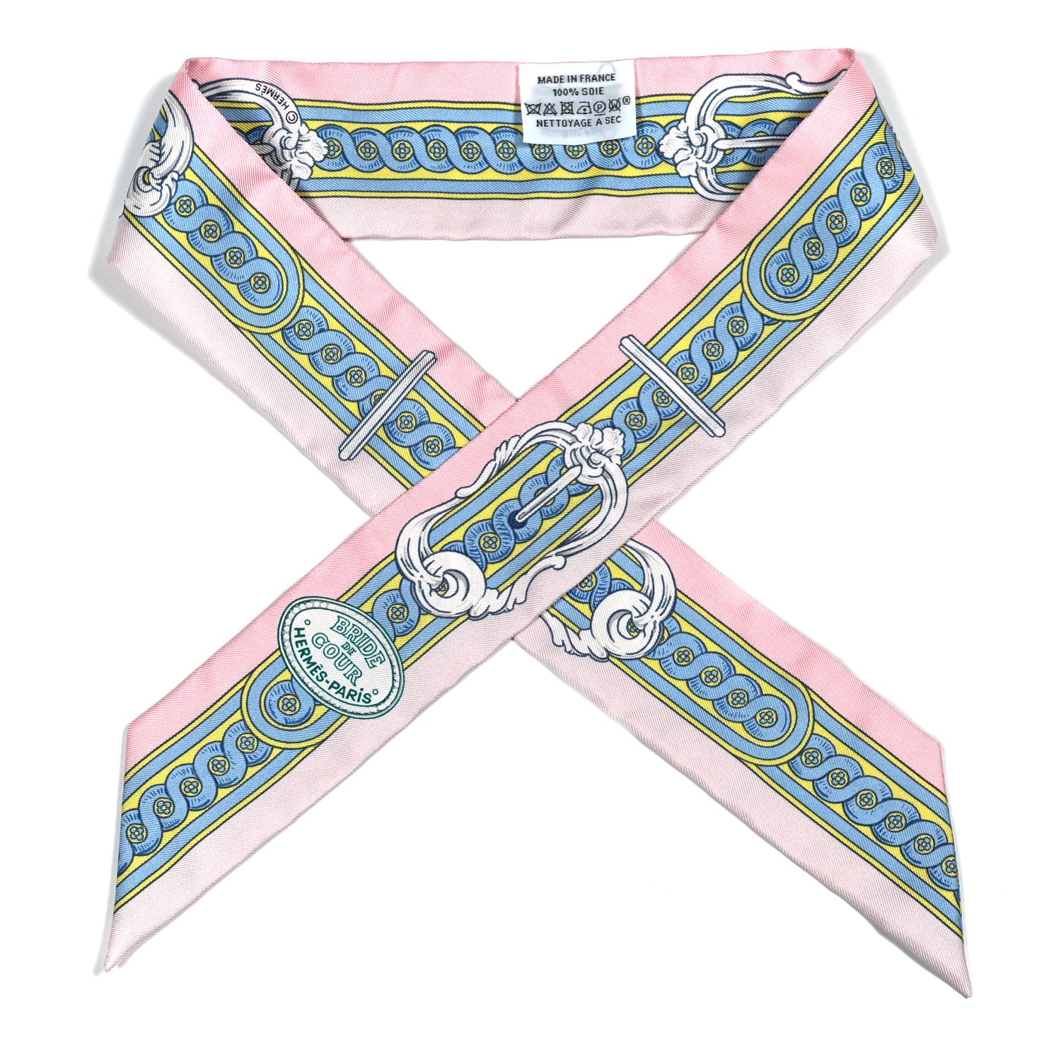 Hermes Silk Bride De Cour Twilly Rose Pale Ciel 1 of 4