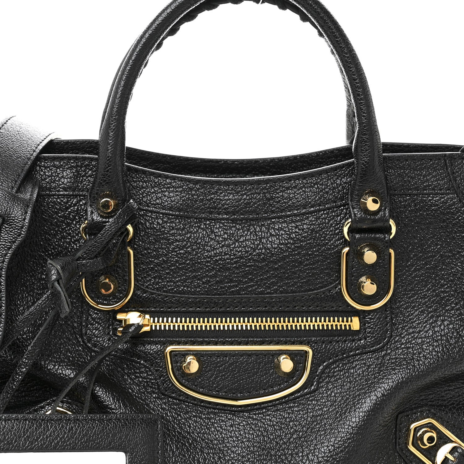 Balenciaga Chevre Gold Metallic Edge Hardware S City Black 8 of 10