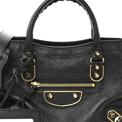 Balenciaga Chevre Gold Metallic Edge Hardware S City Black 8 of 10