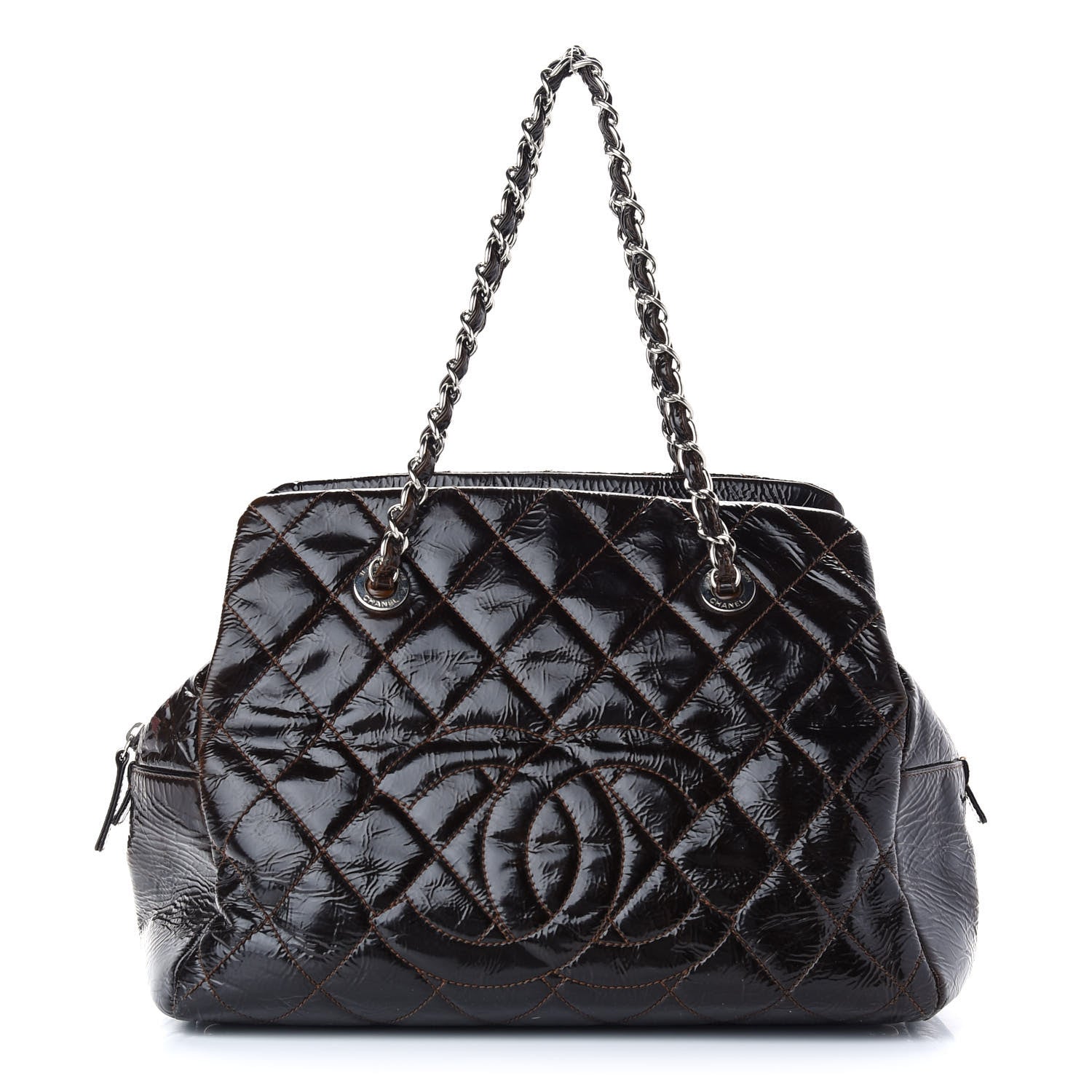 Chanel Patent Quilted Petit Timeless Shopping Tote PTT 1 of 13