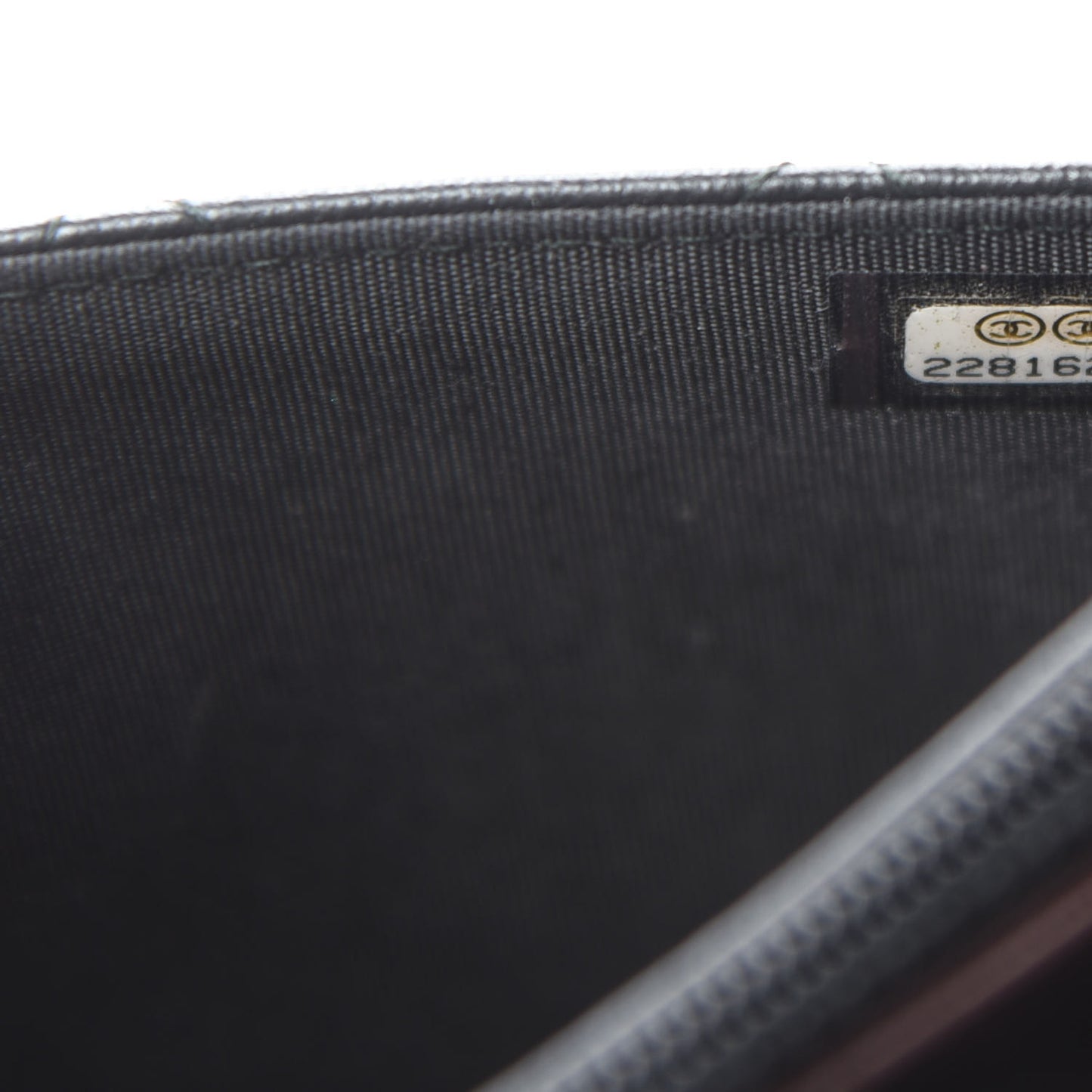 Lambskin Quilted Trendy CC Wallet On Chain WOC Black