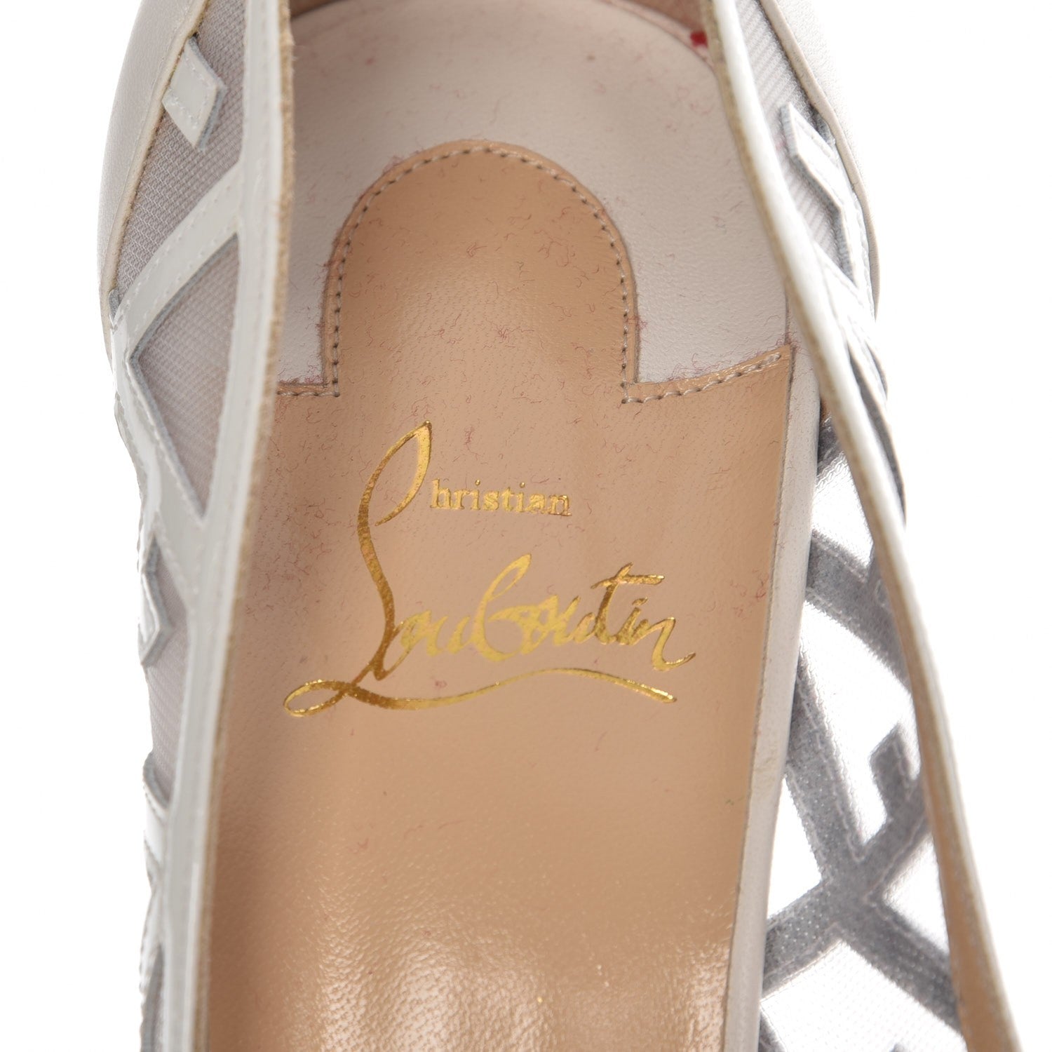 Christian Louboutin Nappa Patent Tititata 100 Pumps 41 Latte 7 of 8