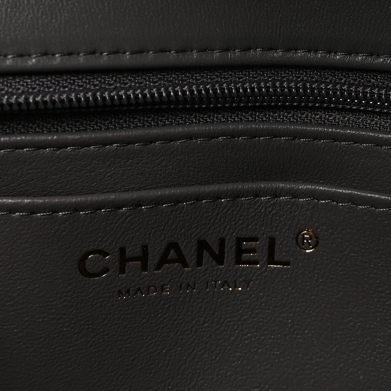 Chanel Lambskin Quilted Mini Top Handle Rectangular Flap Dark Grey 6 of 10
