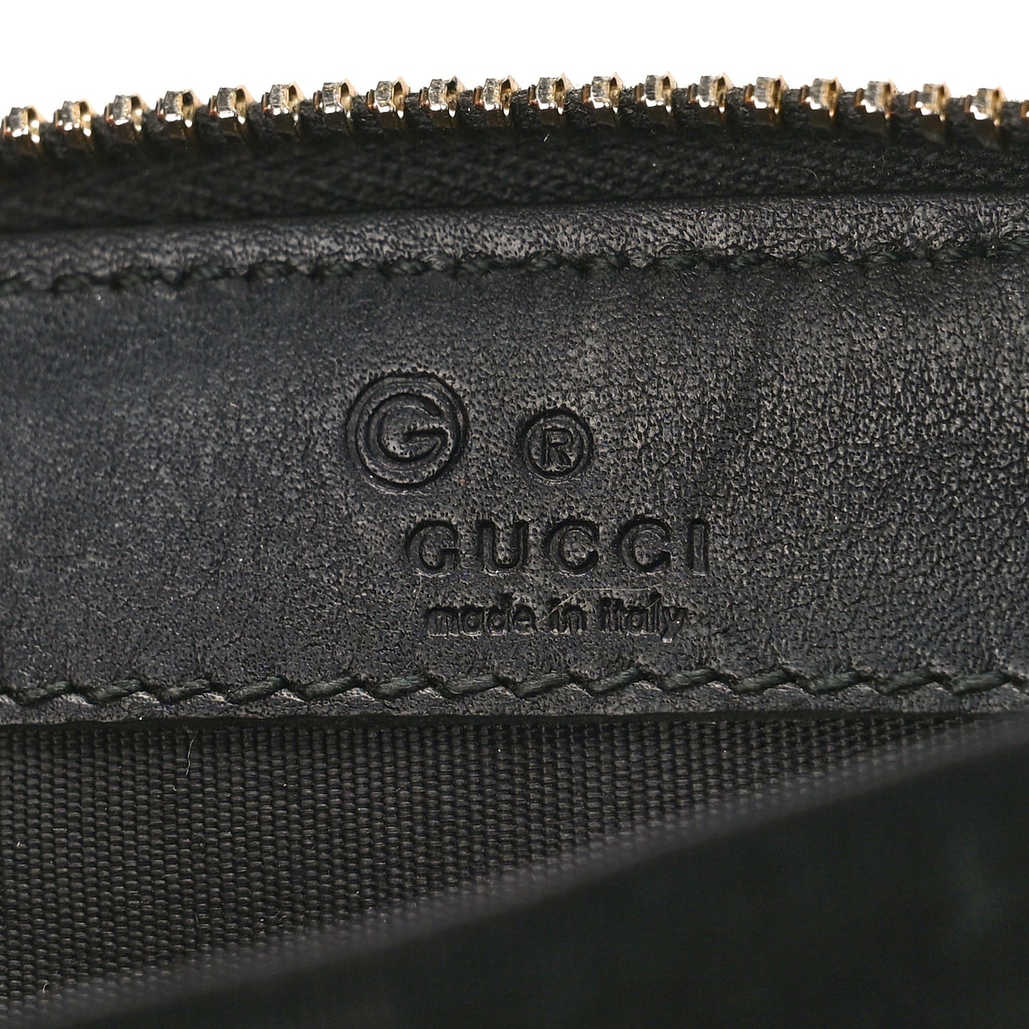 Microguccissima Zip Around Card Case Black