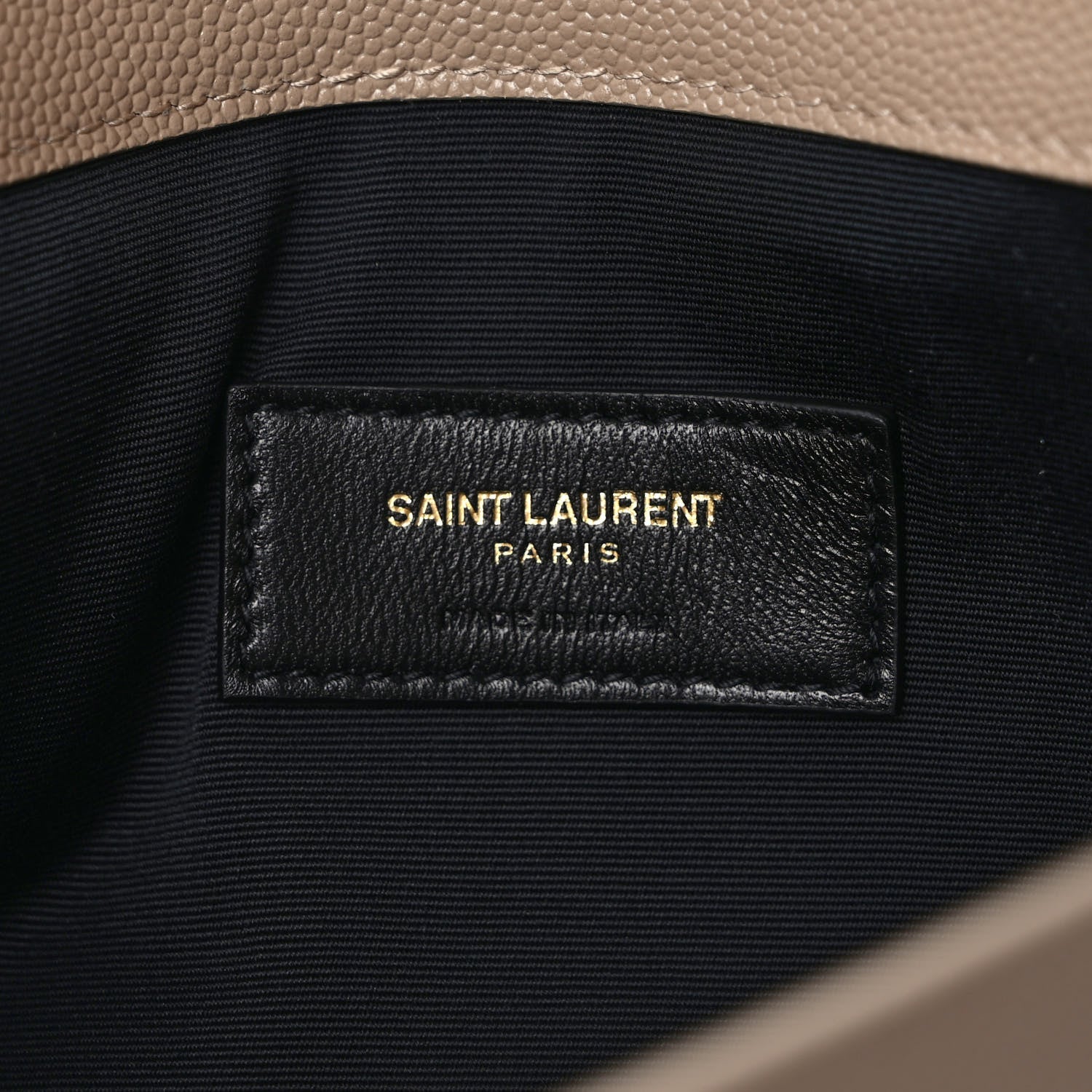 Saint Laurent Grain De Poudre Uptown Pouch Dark Beige 6 of 6