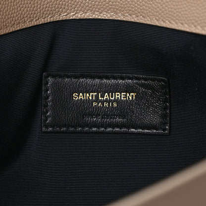 Saint Laurent Grain De Poudre Uptown Pouch Dark Beige 6 of 6