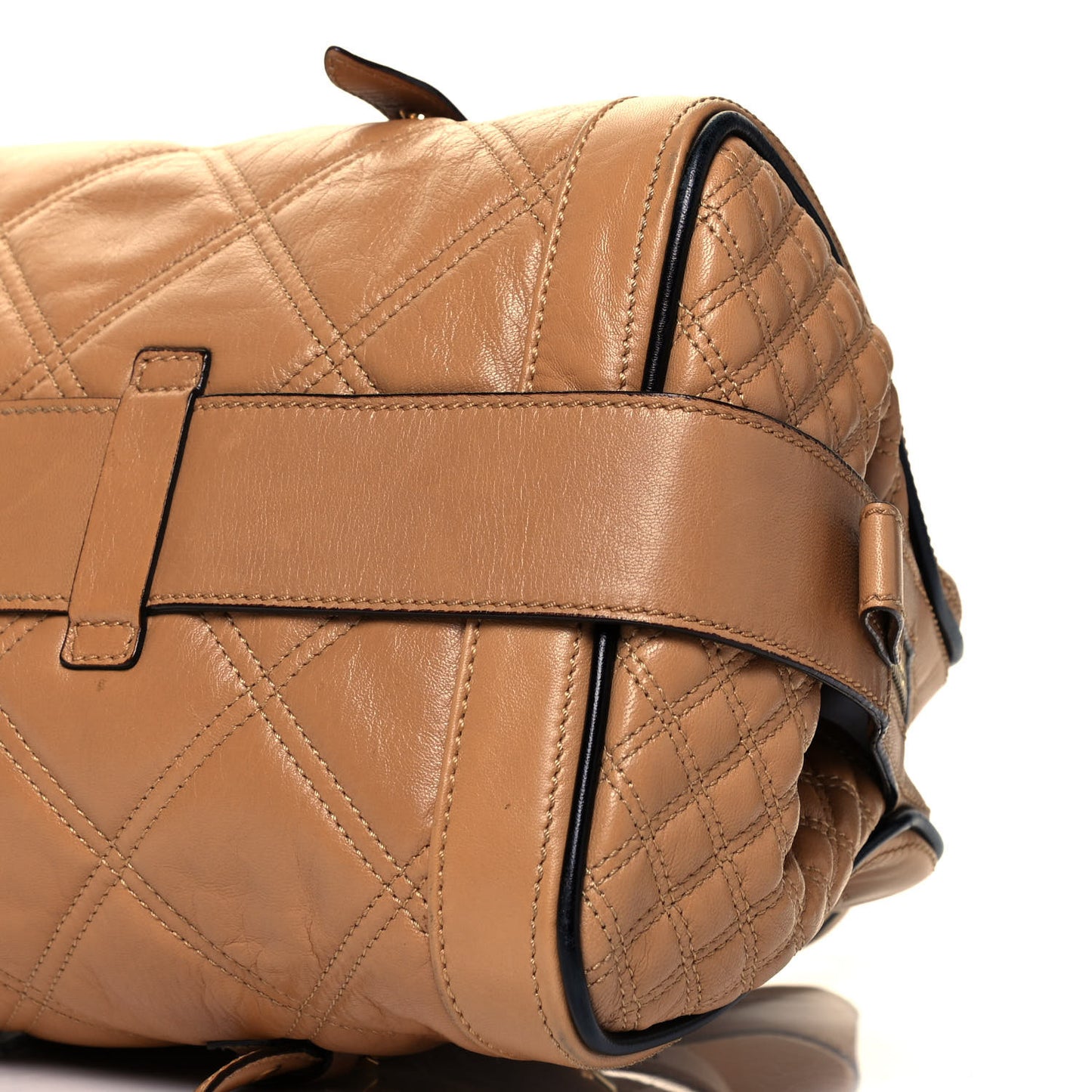 Quilted Emily Bowler Tan