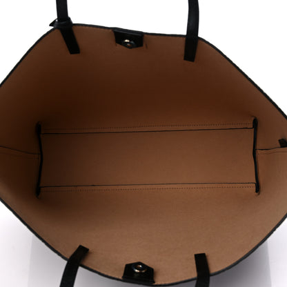 Jimmy Choo Calfskin Monogram Embossed Nine2Five East West Tote Black 6 of 15
