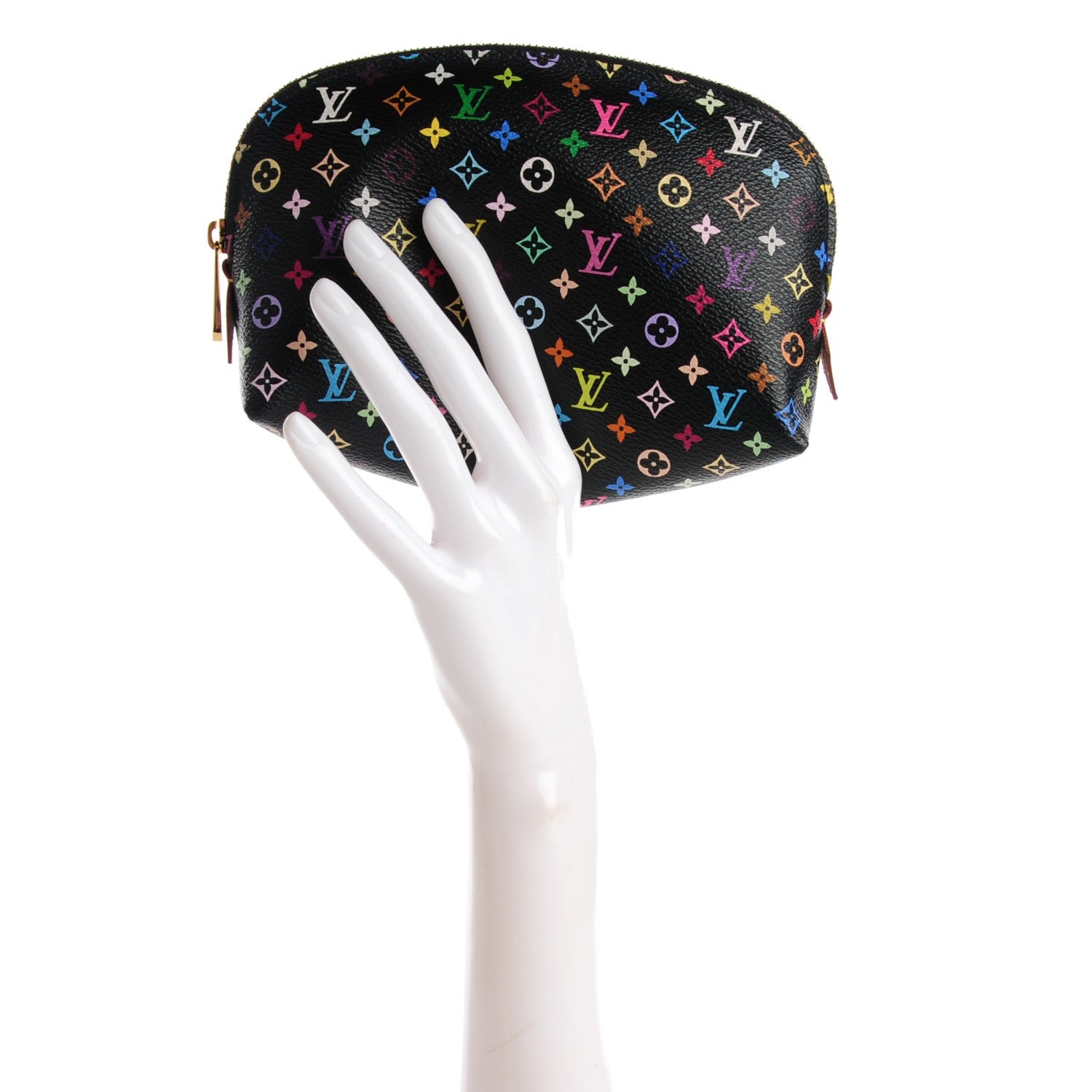 Louis Vuitton Monogram Multicolor Cosmetic Pouch Black Grenade 2 of 7