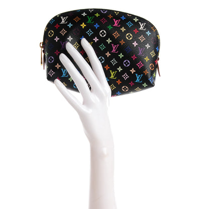 Louis Vuitton Monogram Multicolor Cosmetic Pouch Black Grenade 2 of 7