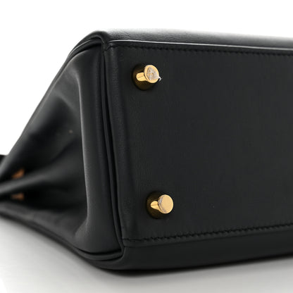 Hermes Swift Colormatic Kelly Retourne 25 Caban Black Chai Gold Etoupe 9 of 11