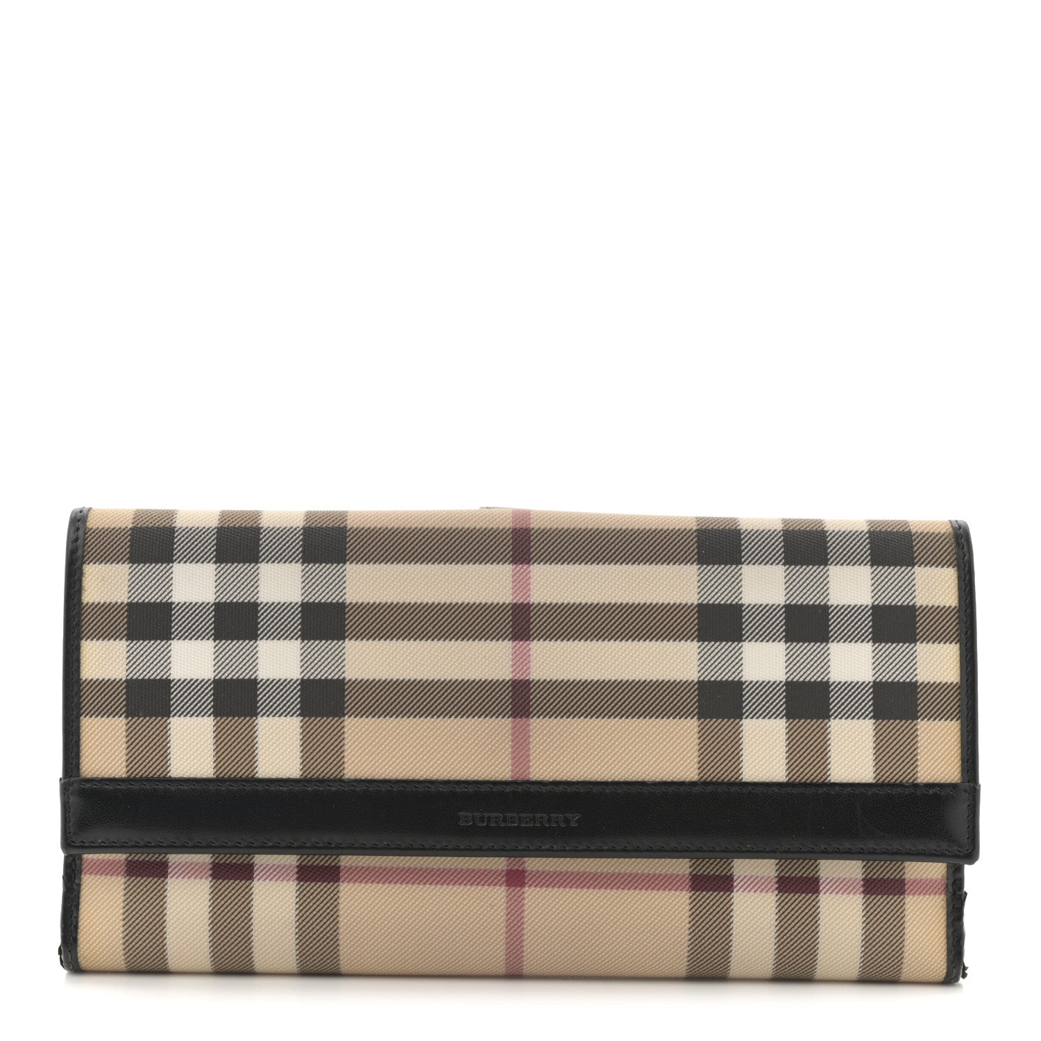 Burberry Nova Check Continental Wallet Black 1 of 9