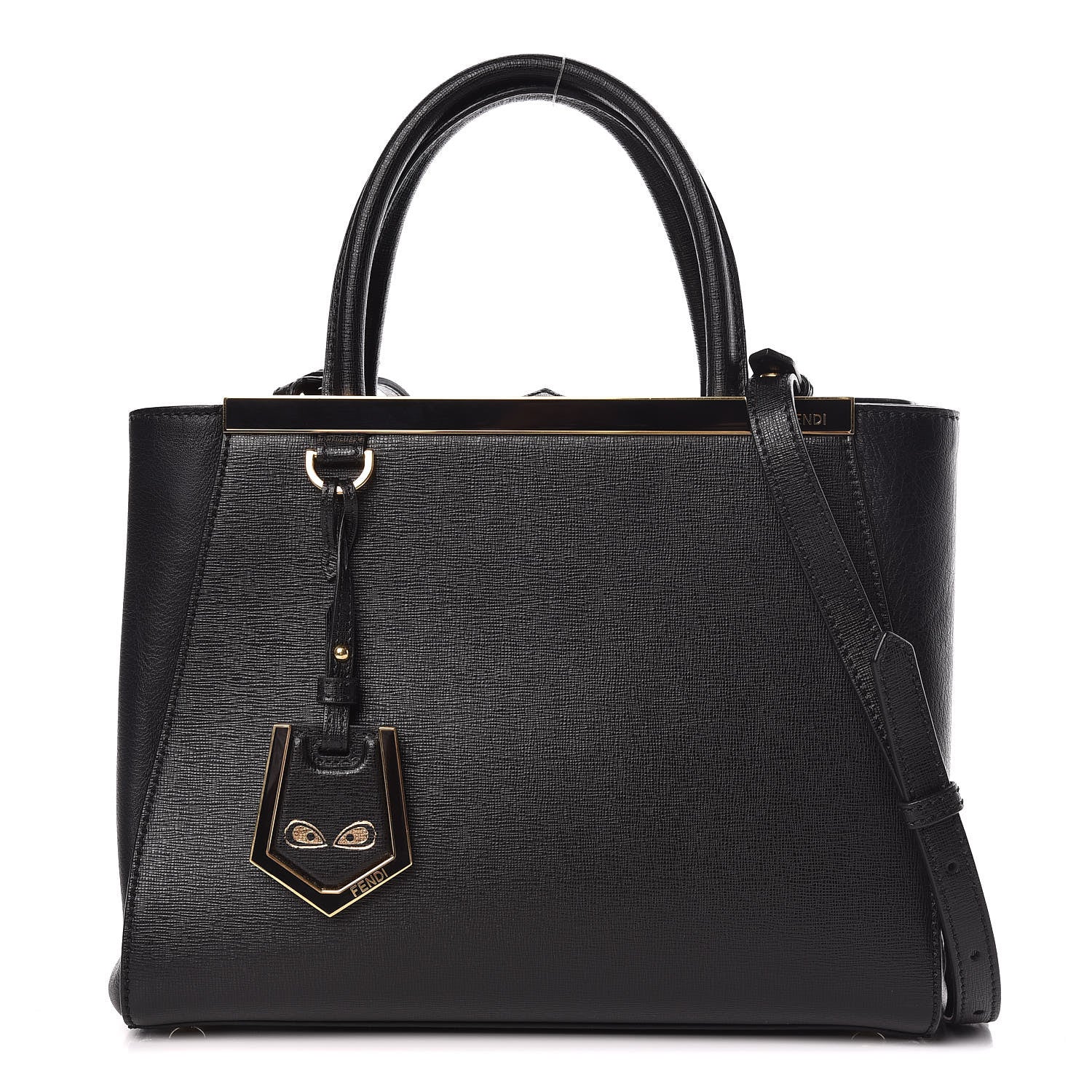 Fendi Vitello Elite Petite 2Jours Tote Black 1 of 11